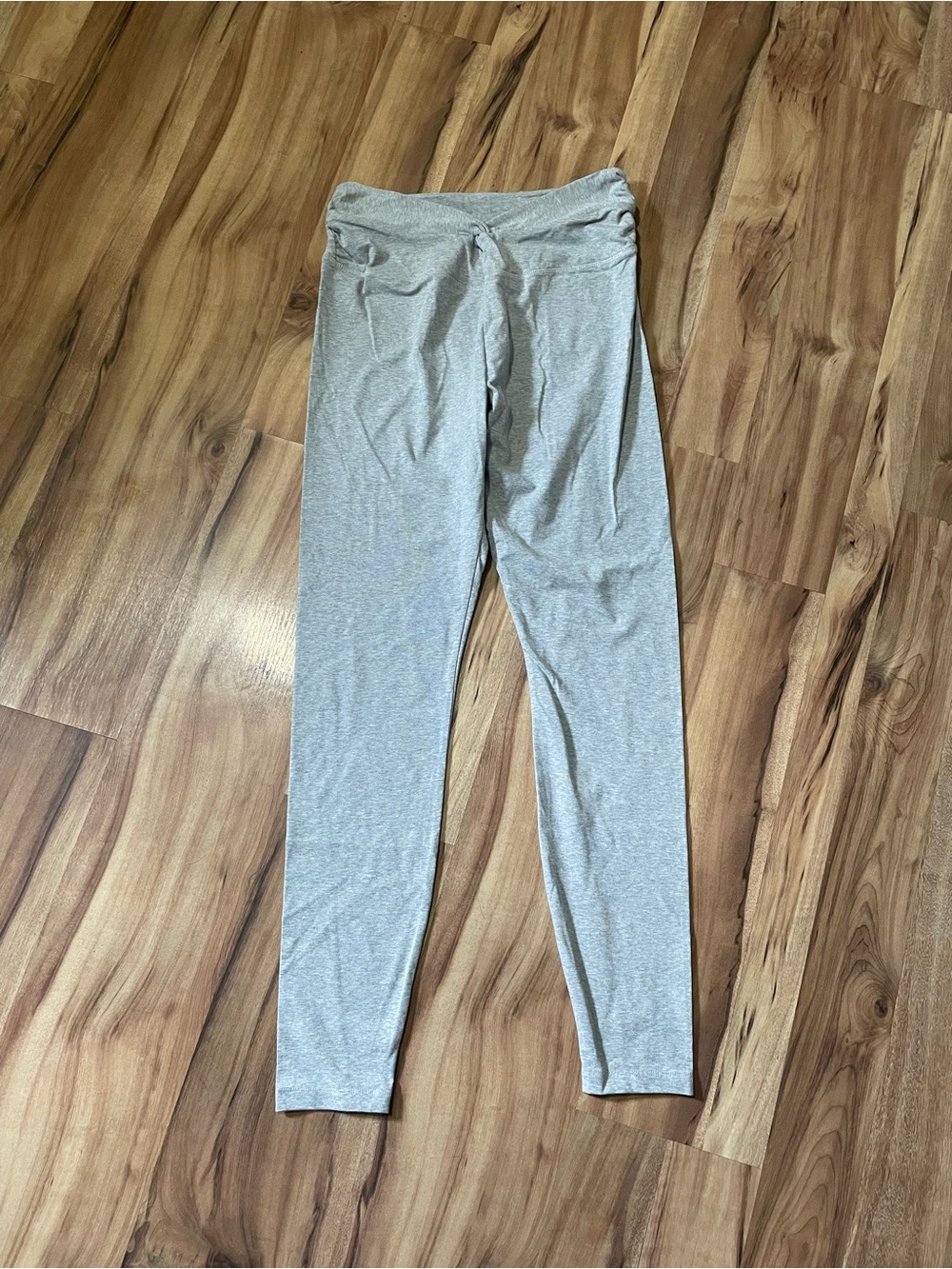 VS PINK Heather Grey Crossover Waist Cotton Yoga Leggings Size XL Long